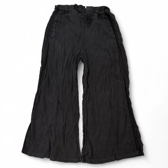 Johnny Was Pants - SOLD Johnny was black linen wide leg pants